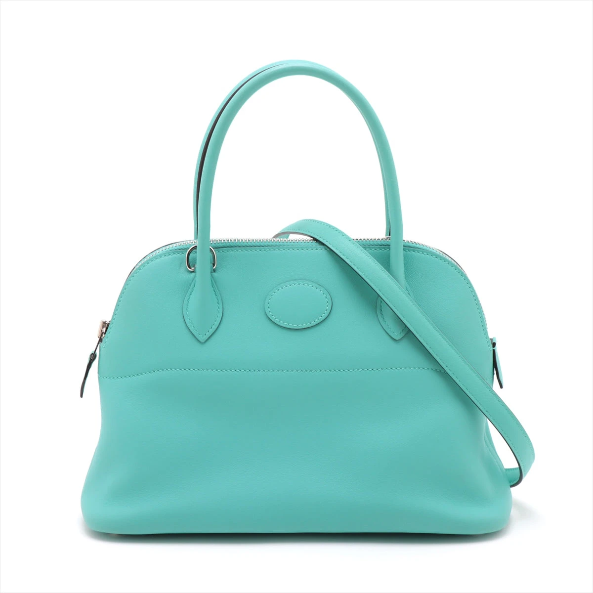 エルメス ボリード27 スイフト ブルーアトール シルバー金具 X