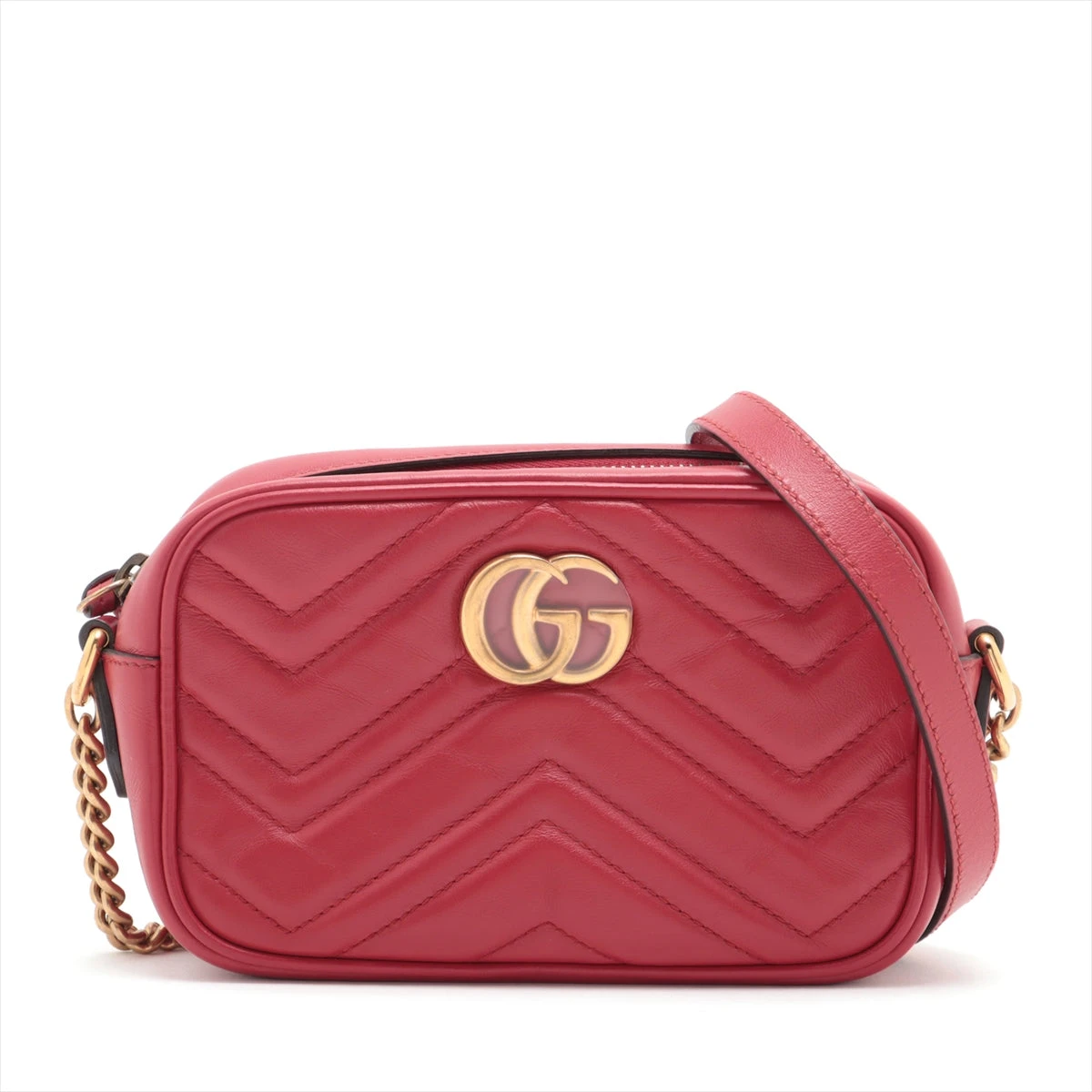 グッチ 448065 レザー GGマーモント チェーンショルダーバッグ