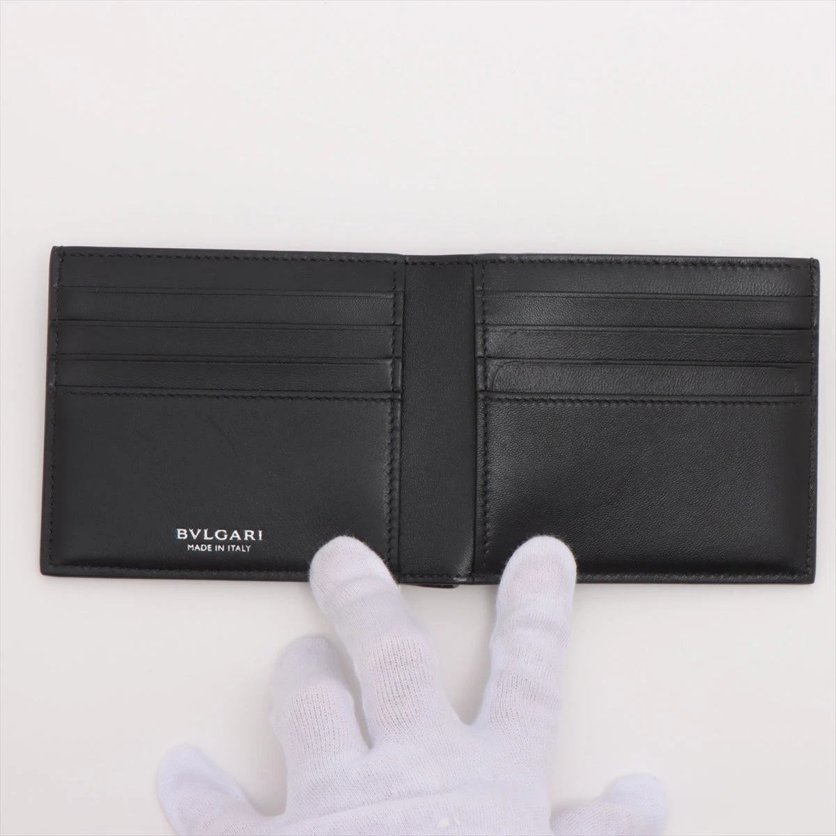 ブルガリ インフィニートゥム レザー 札入れ ブラック YZ064878