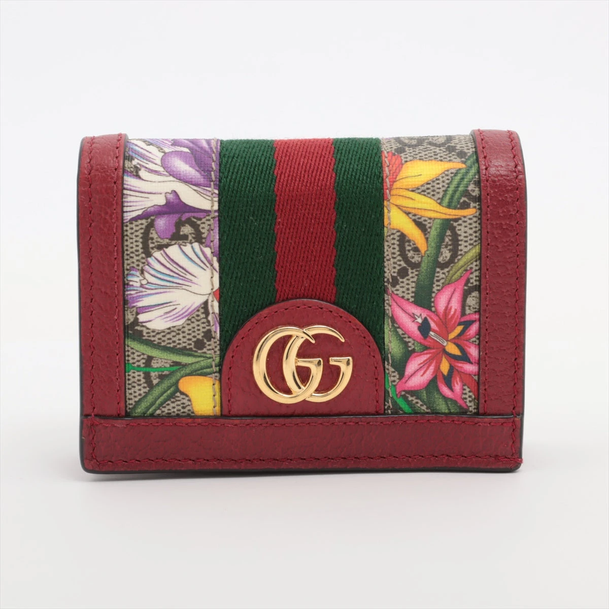 GUCCIコンパクト財布 グッチ GGスプリーム 523155 PVC×レザー コンパクトウォレット