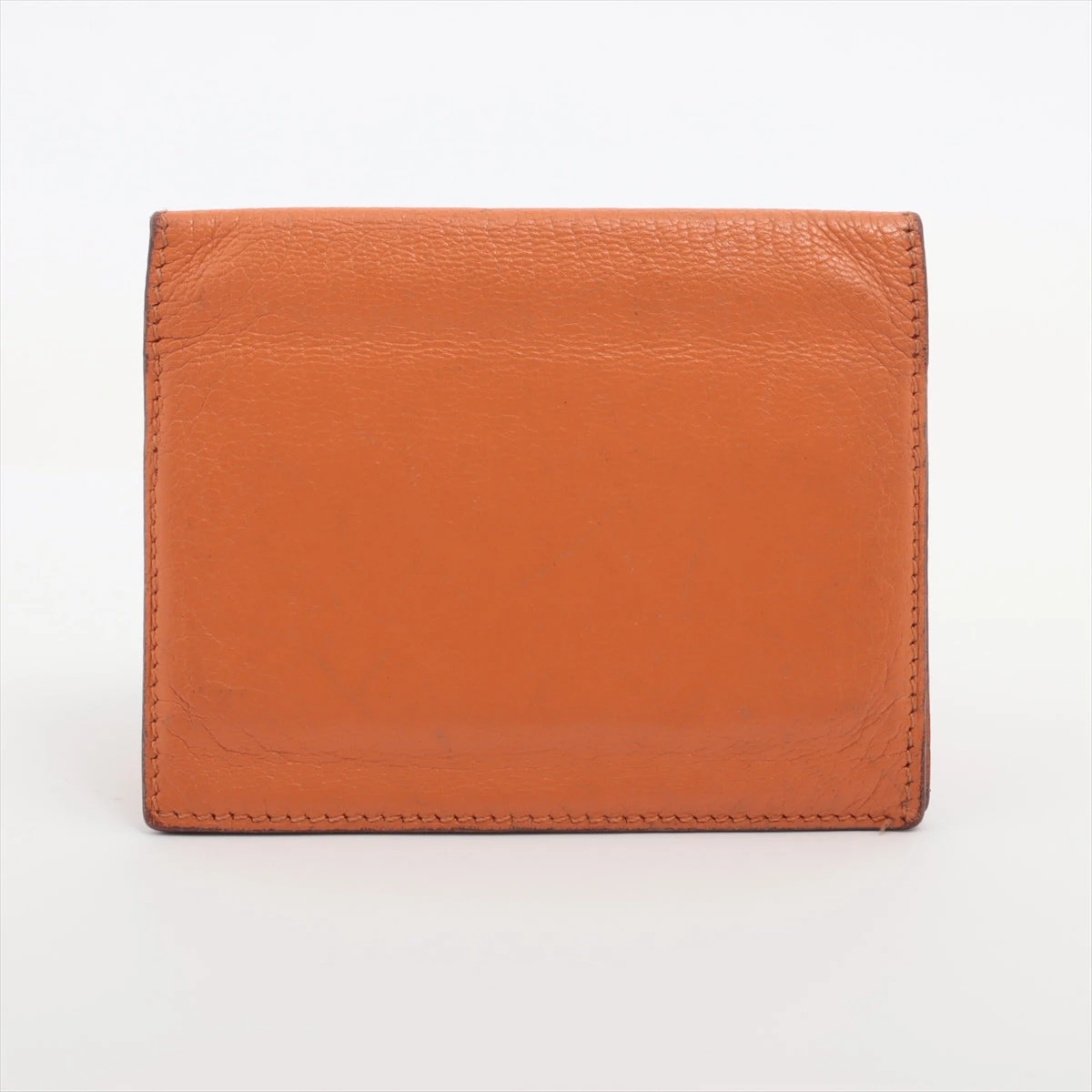 エルメス エブリン シェブルミゾル カードケース オレンジ □N