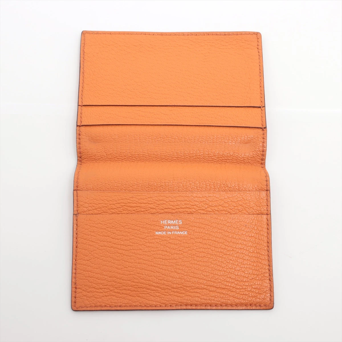 エルメス Hセリエ シェブルミゾル カードケース ブラック×オレンジ エルメス Hセリエ シェブルミゾル カードケース ブラック