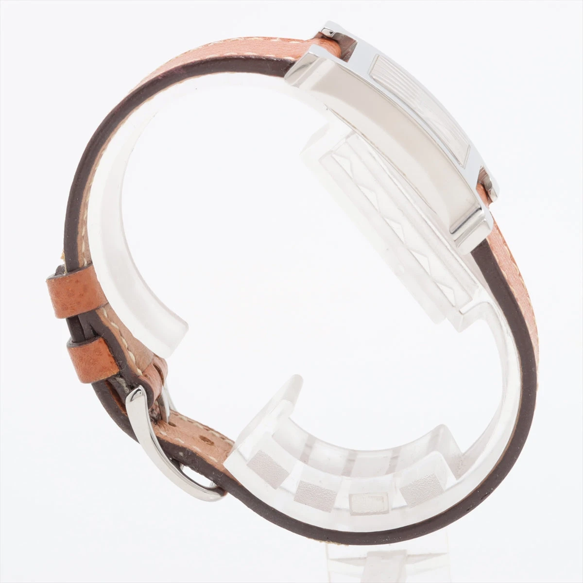 エルメス　Hウォッチ　ケース エルメス Hウォッチ ミニ ベゼルダイヤ シェル文字盤 クォーツ