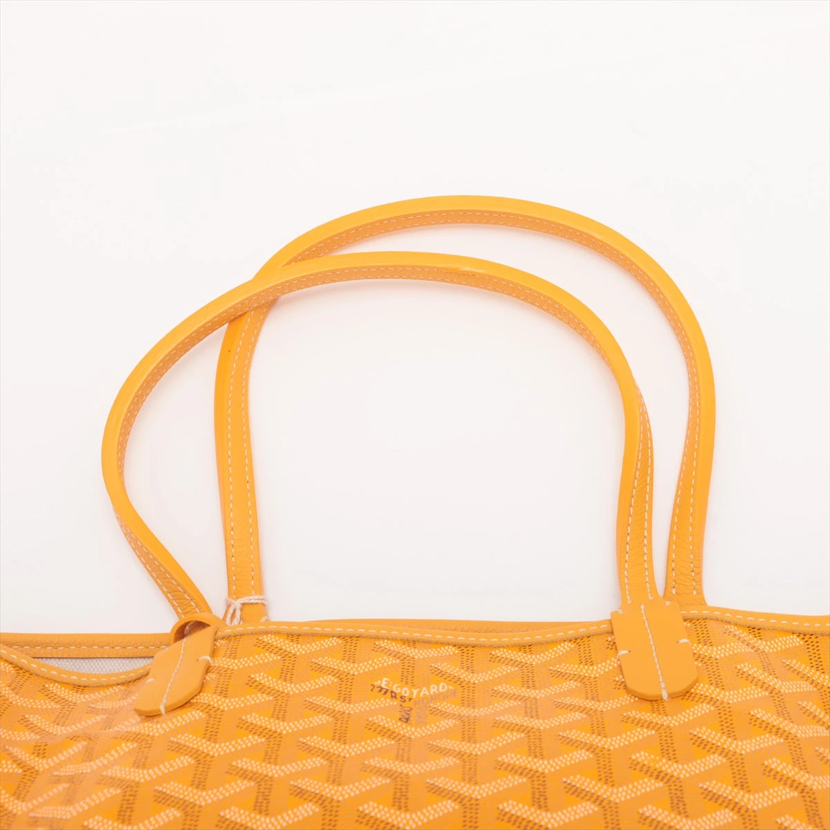 ゴヤール サンルイPM PVC×レザー トートバッグ イエロー A3091386