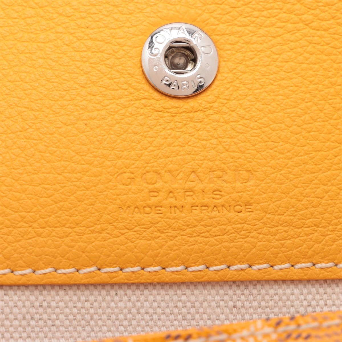 ゴヤール サンルイPM PVC×レザー トートバッグ イエロー A3091386