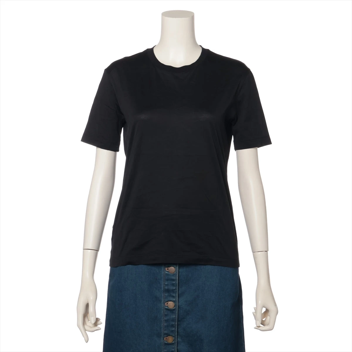 プラダ 22SS コットン Tシャツ XS レディース ブラック DNA976