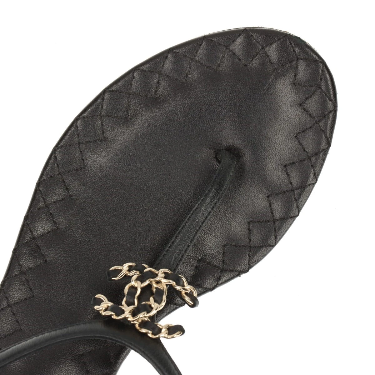 シャネル ココマーク マトラッセ レザー サンダル 37 レディース  