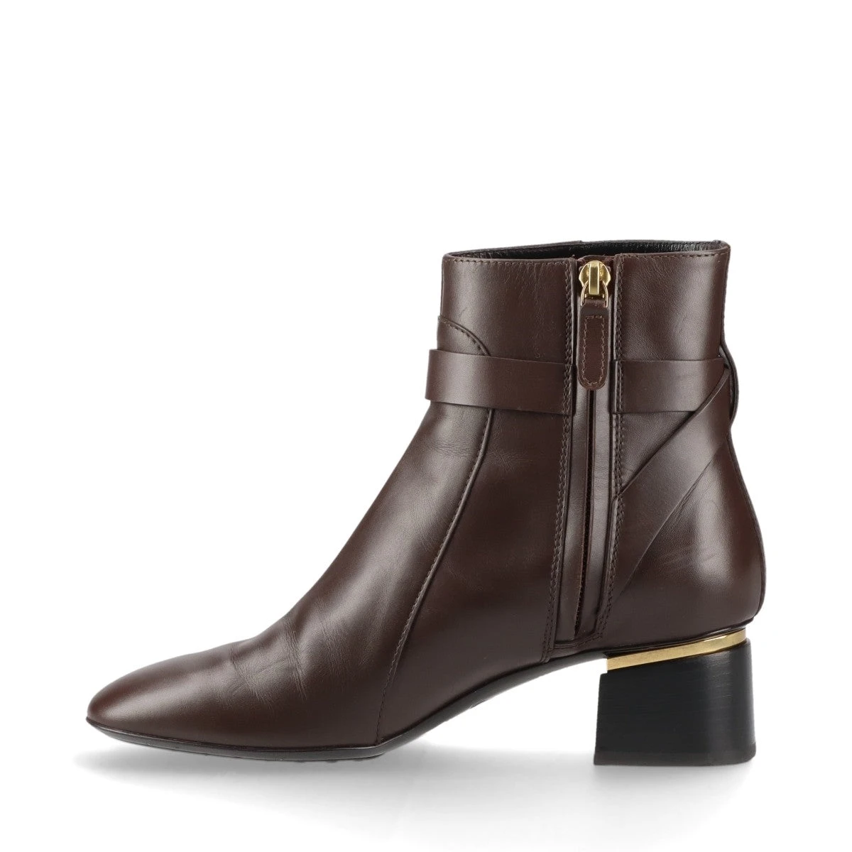 美品✨トッズ ダブルTリング ゴールド金具 レザー ショートブーツ ブラウン トッズ ダブルTリング レザー ショートブーツ 36 レディース ブラウン