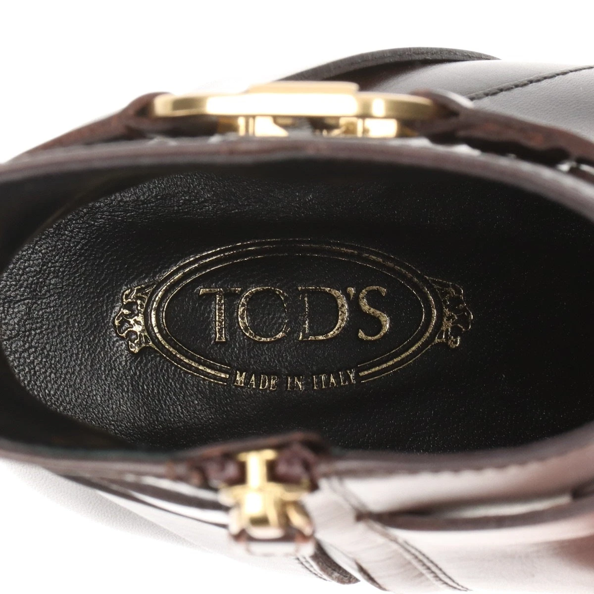 トッズ ダブルTリング レザー ショートブーツ 36 レディース ブラウン