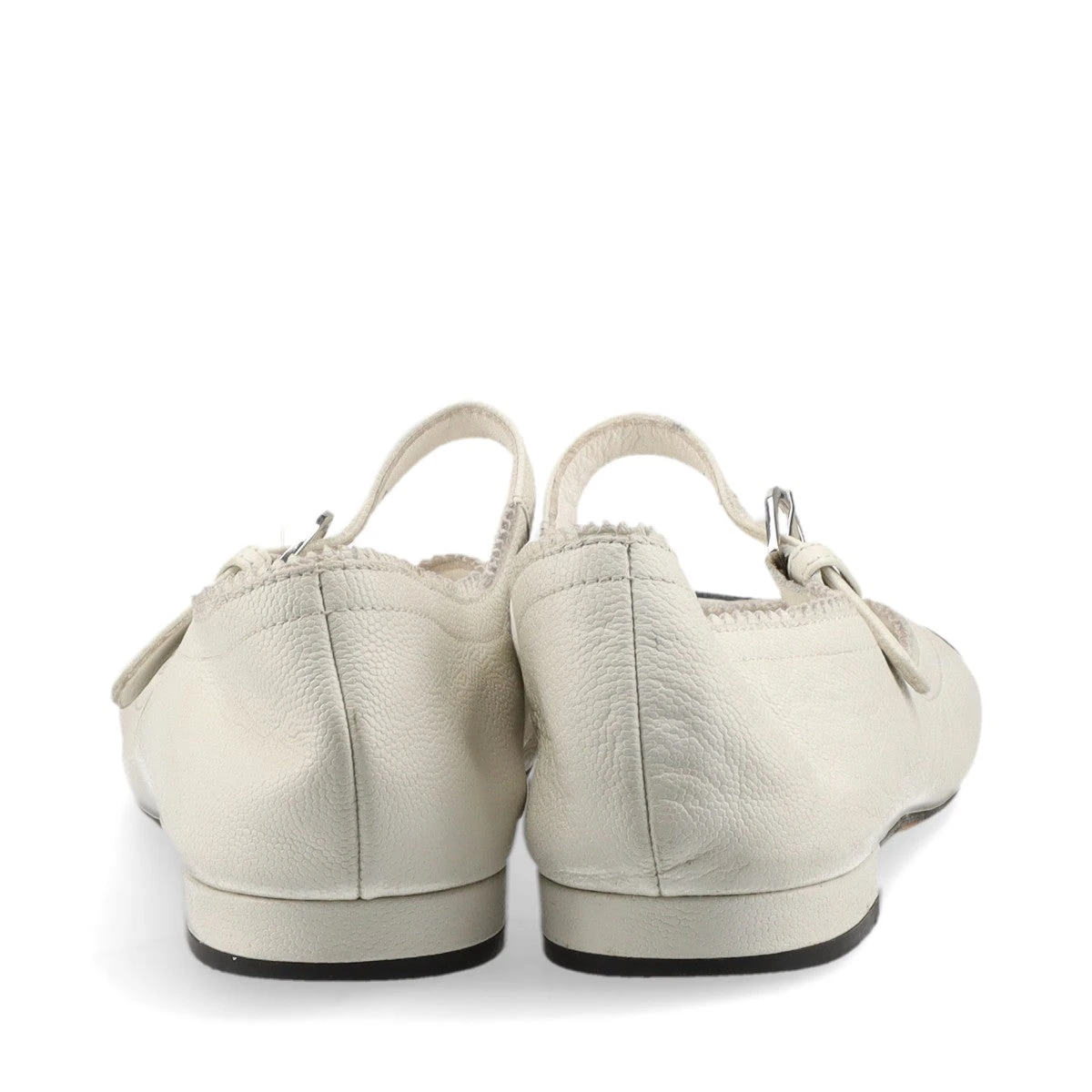 シャネル ココマーク レザー フラットパンプス 38 レディース ブラック