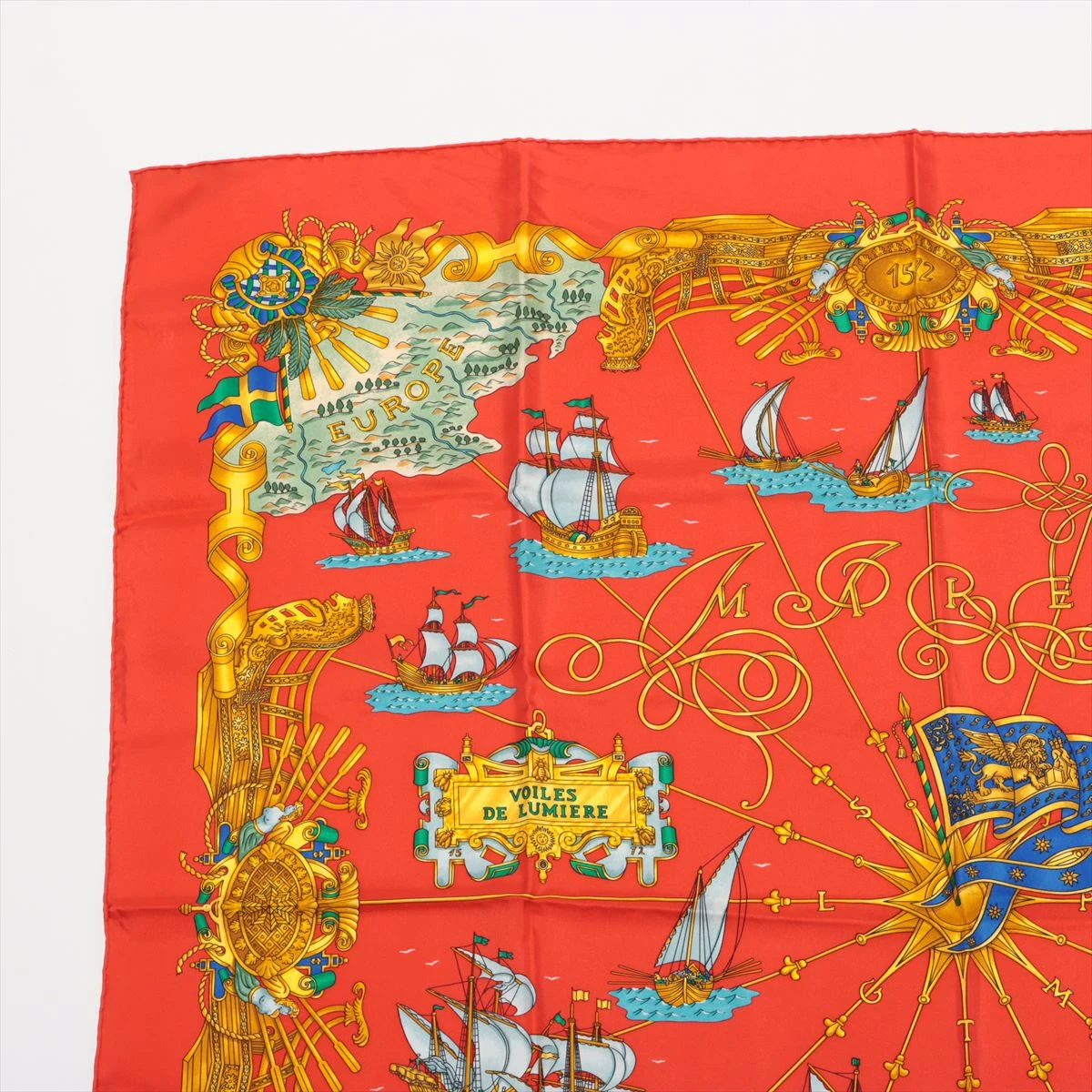 美品 エルメス ショール 光の帆船 シルク マルチカラー 春 夏 ストール 希少 美品 エルメス ショール 光の帆船 シルク マルチカラー 春 夏