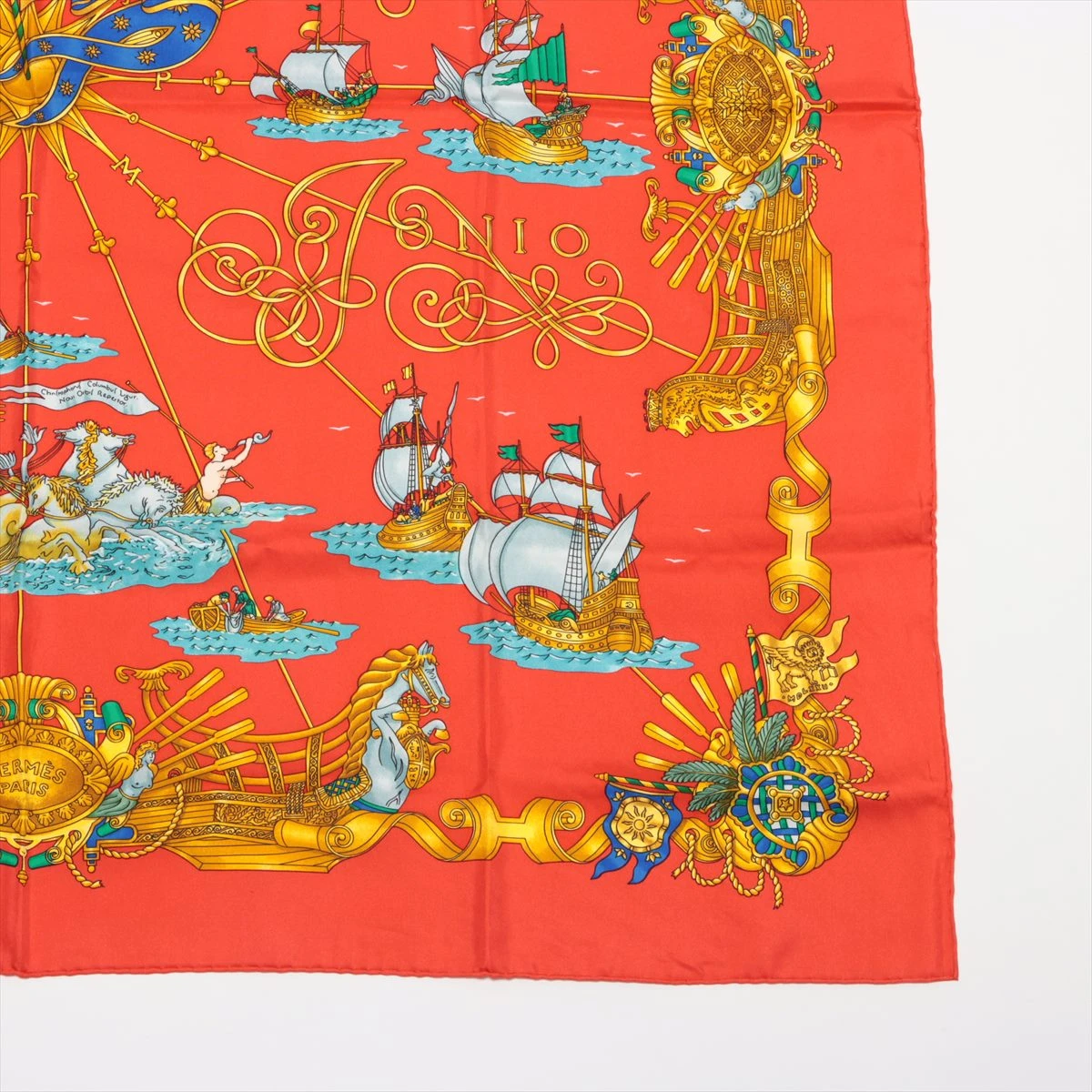 HERMES　スカーフ　エルメス カレ90 光の帆船 エルメス HERMES/スカーフ カレ90 光の帆船 VOILES DE LUMIERE