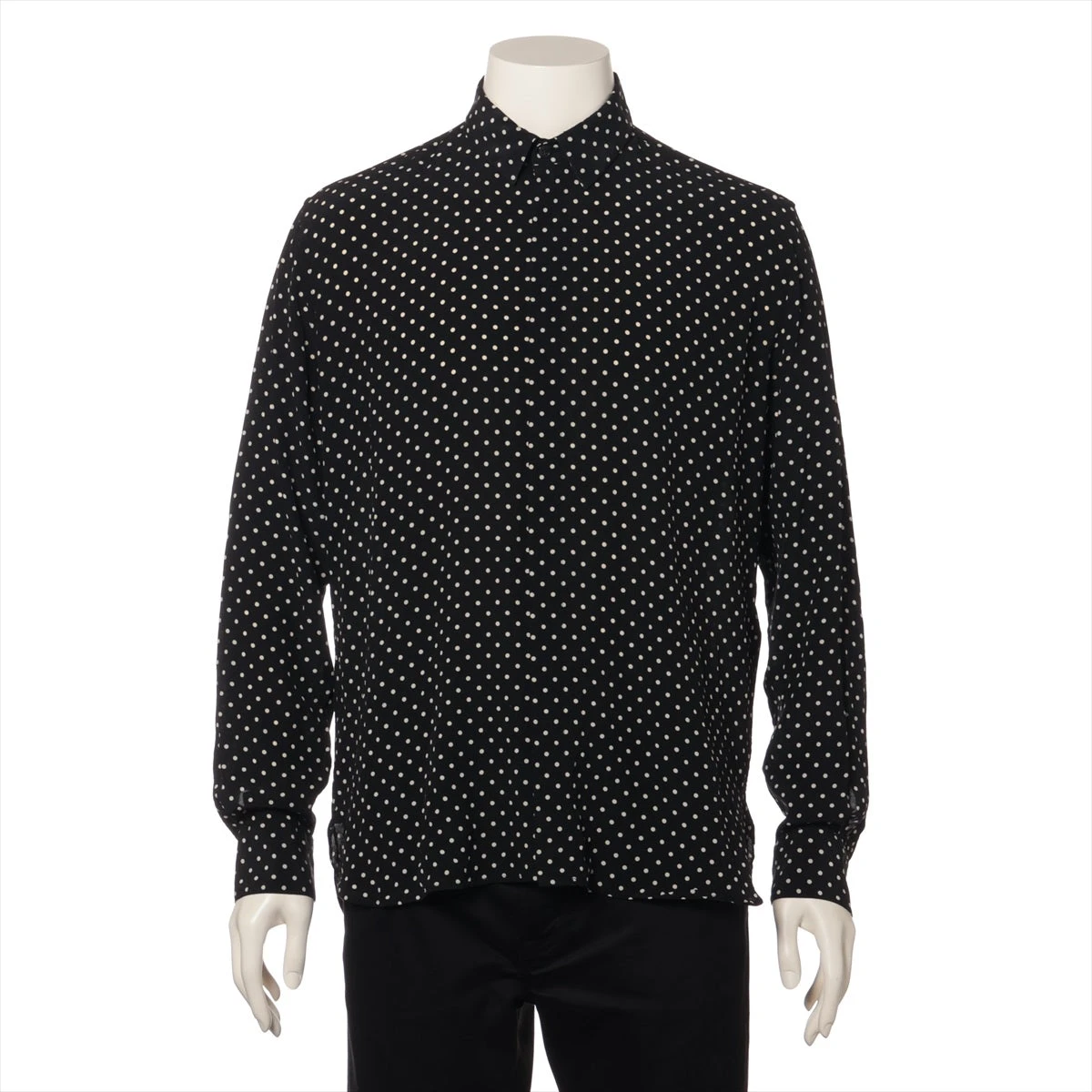 サンローランパリ 15SS AW ポルカドット ラヴァリエール シルク エディ期 サンローランパリ 15SS AW ポルカドット ラヴァリエール シルク