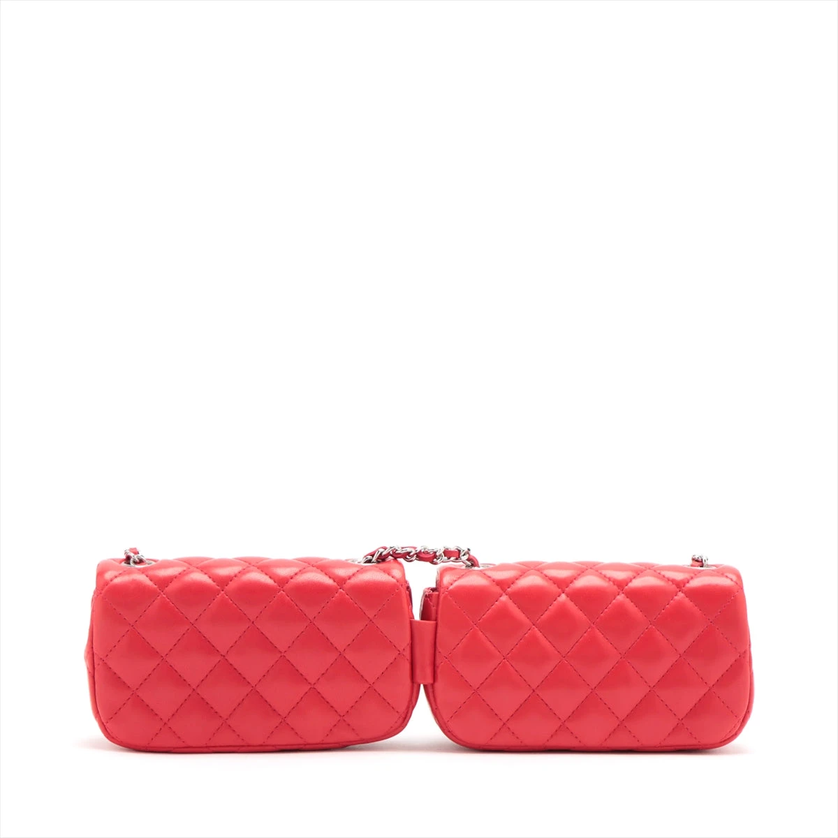 CHANEL シャネル　レッド ハンドバッグ　マトラッセ　ラムスキン　1552 CHANEL シャネル マトラッセ ショルダーバッグ ラムスキン