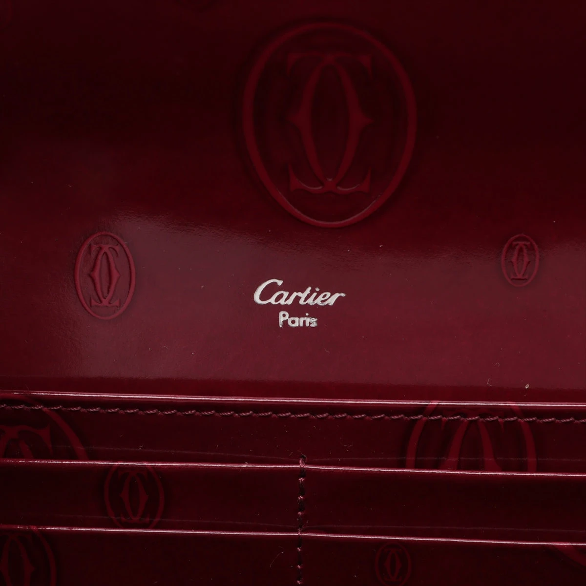 Cartier 長財布 ボルドー パテントレザー 【公式通販】