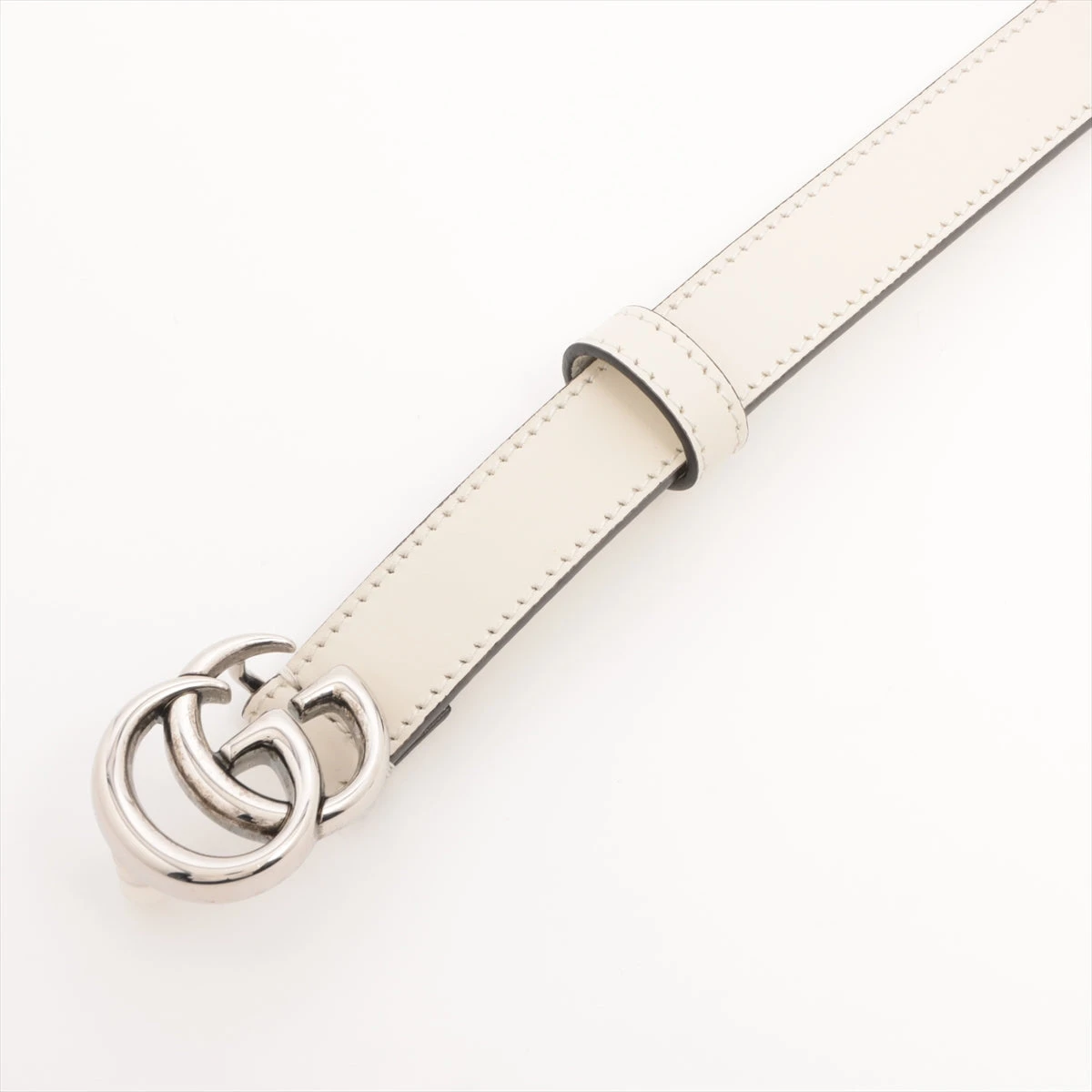 グッチ 409417 GGマーモント ベルト 120/48 レザー ホワイト