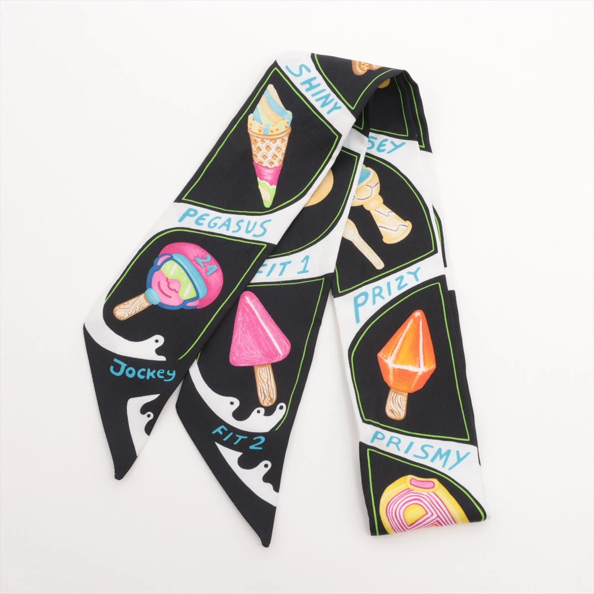 新品・未使用 Hermes エルメス　ツイリースカーフ　ファニー・アイスクリーム エルメス ツイリー Funny Ice Cream ファニー アイスクリーム