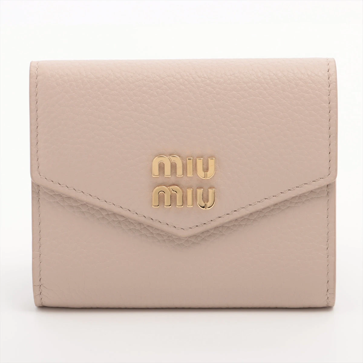 RFID搭載　近年モデル miumiu ミュウミュウ　ヴィッテロダイノレザー　茶 miu miu（ミュウミュウ） ヴィッテロダイノレザー 財布