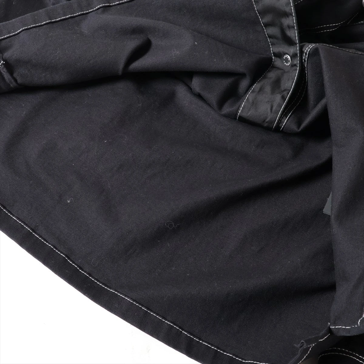 プラダ 23AW コットン×ポリウレタン シャツ S メンズ ブラック SC696