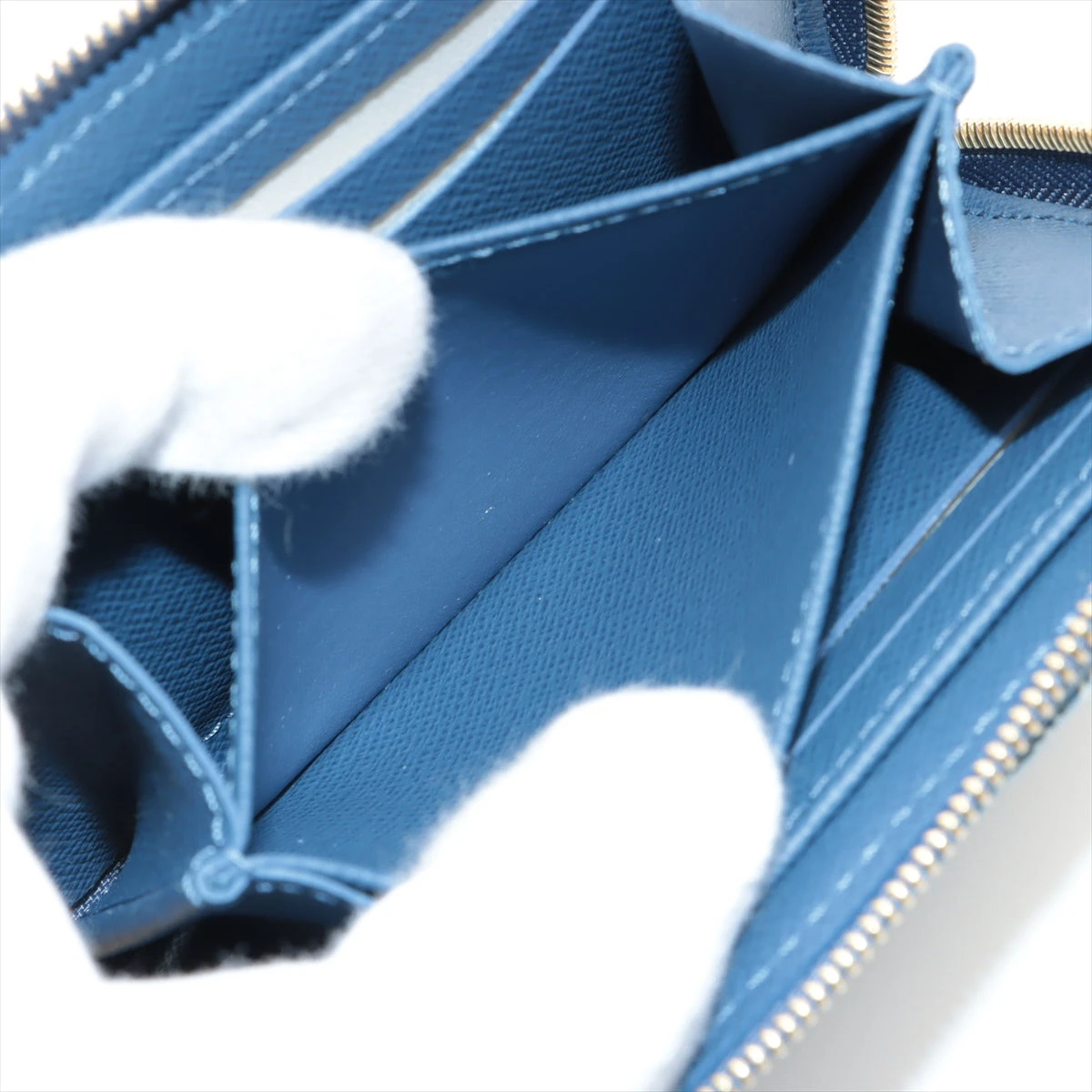 ヴィトン モノグラムデニム ジッピーコイン パース M82957 ブルー