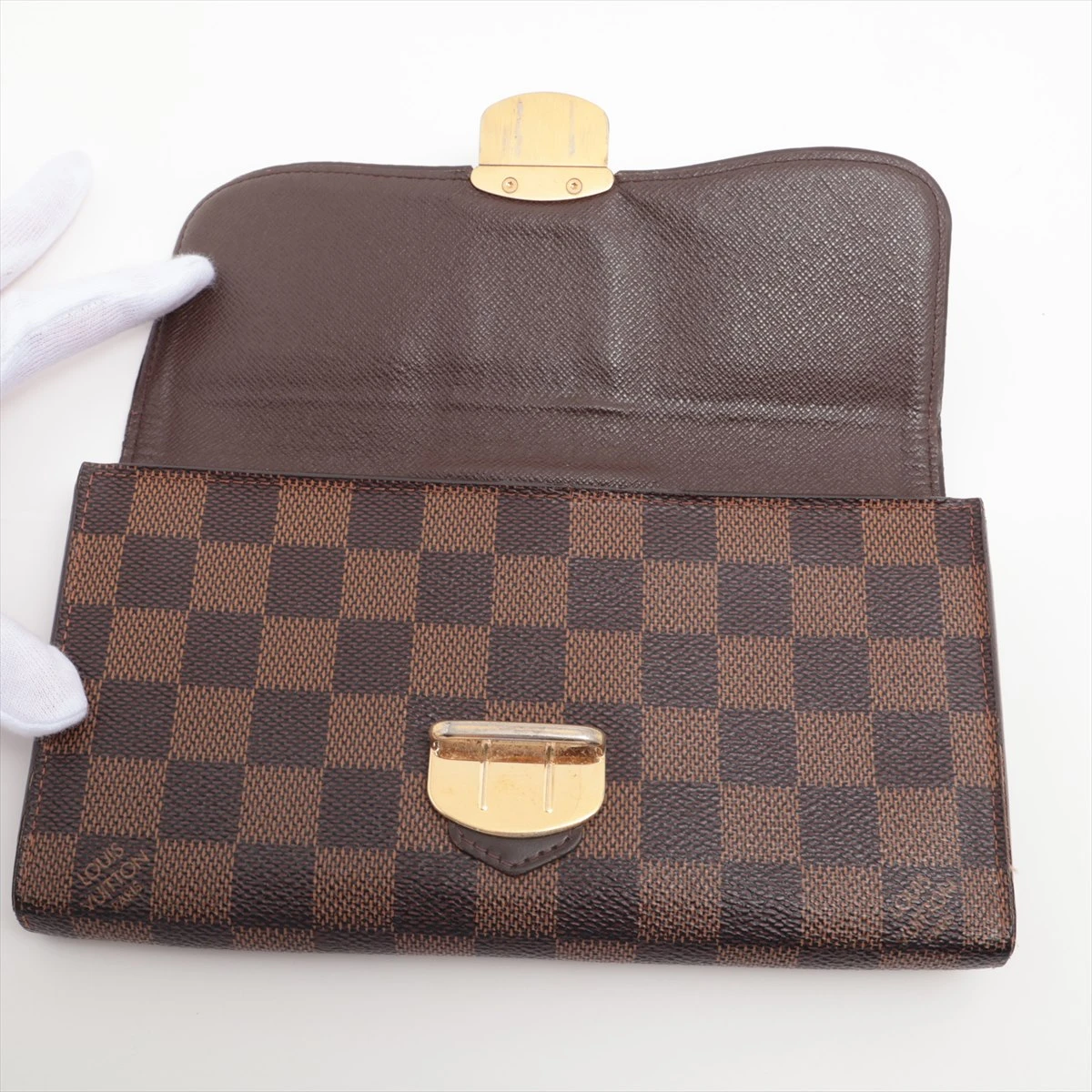 ルイヴィトン ポルトフォイユ・システィナ ダミエ・エベヌ 正規