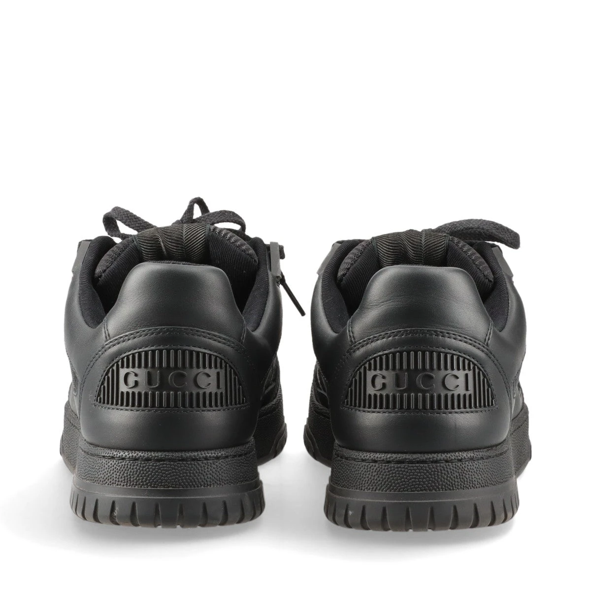 グッチ インターロッキングG レザー×ファブリック スニーカー 8 1/2  