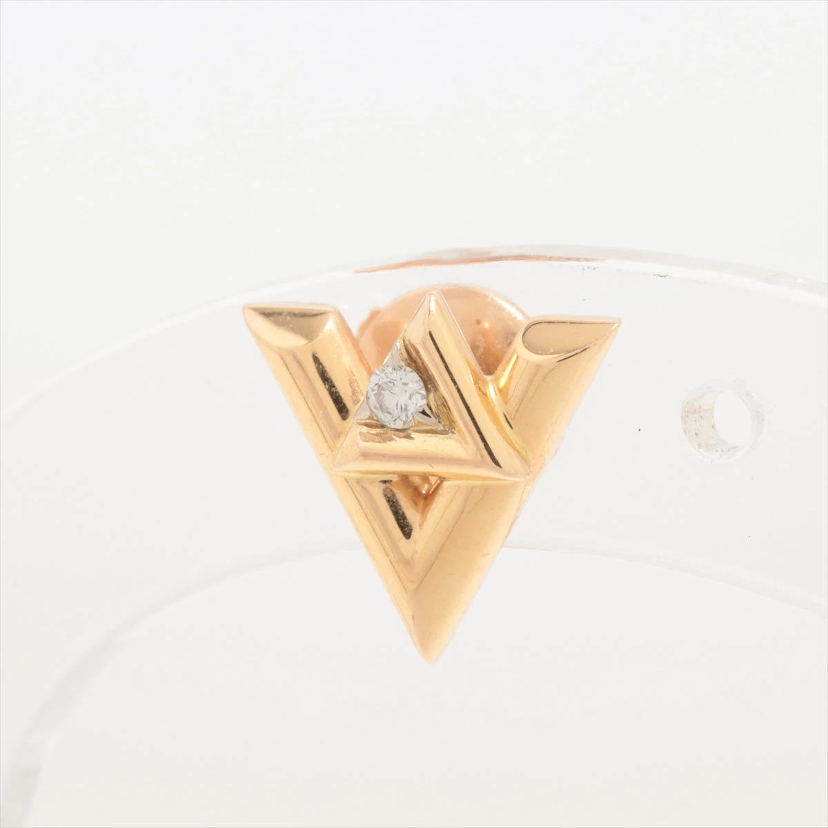 ヴィトン ピュス LV ヴォルト ワン ダイヤ シングルピアス 750(PG×WG 