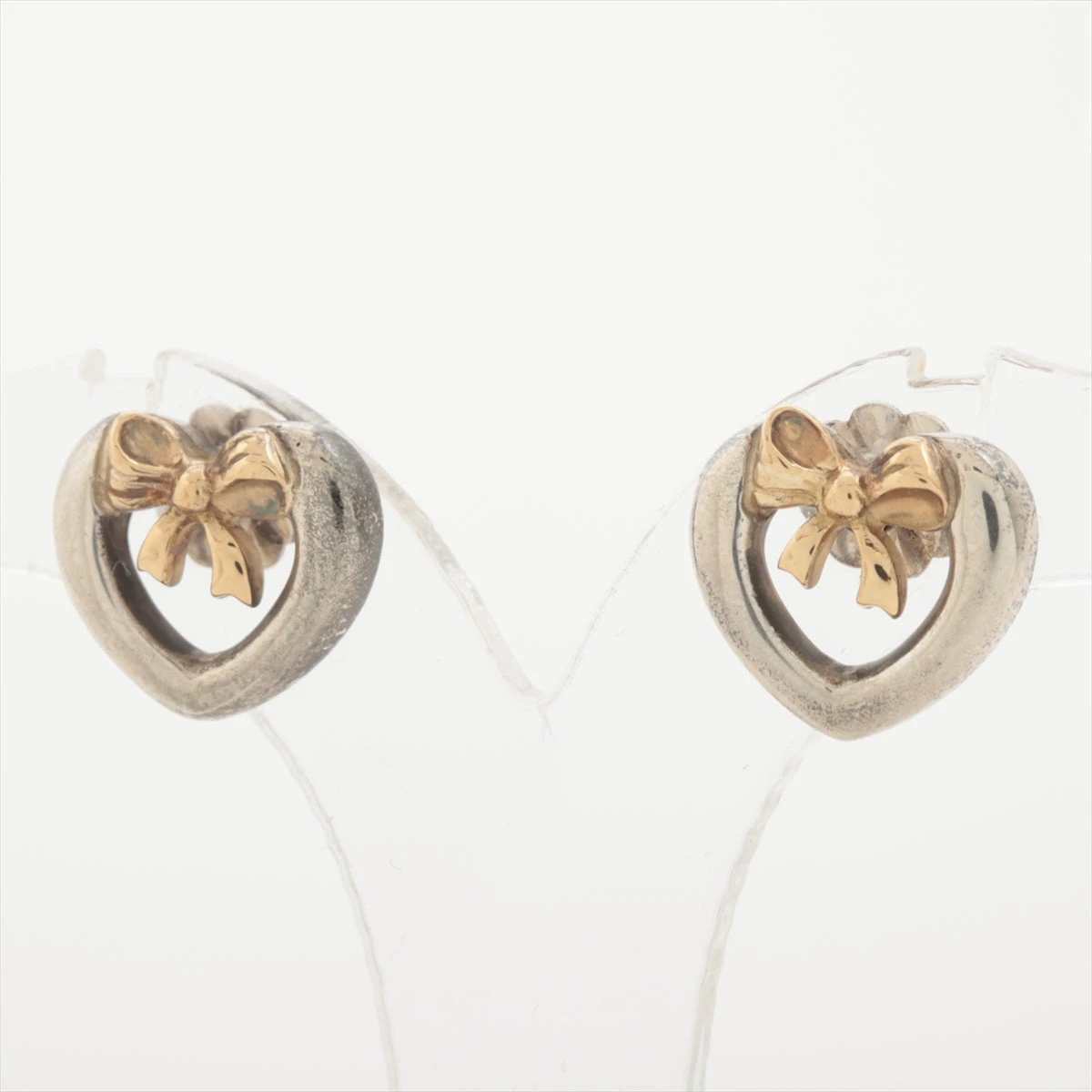 ティファニー ハートリボン ピアス(両耳用) 925×750 3.2g ゴールド  