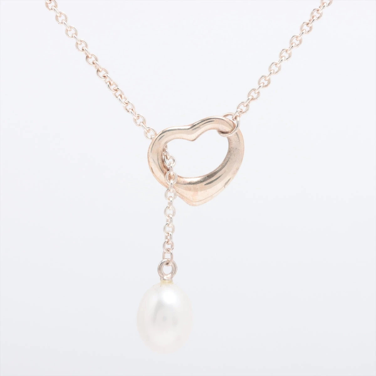 Tiffany & Co. パール　オープンハート　ネックレス　ラリアット TIFFANY&Co. ティファニー オープンハート ラリアット