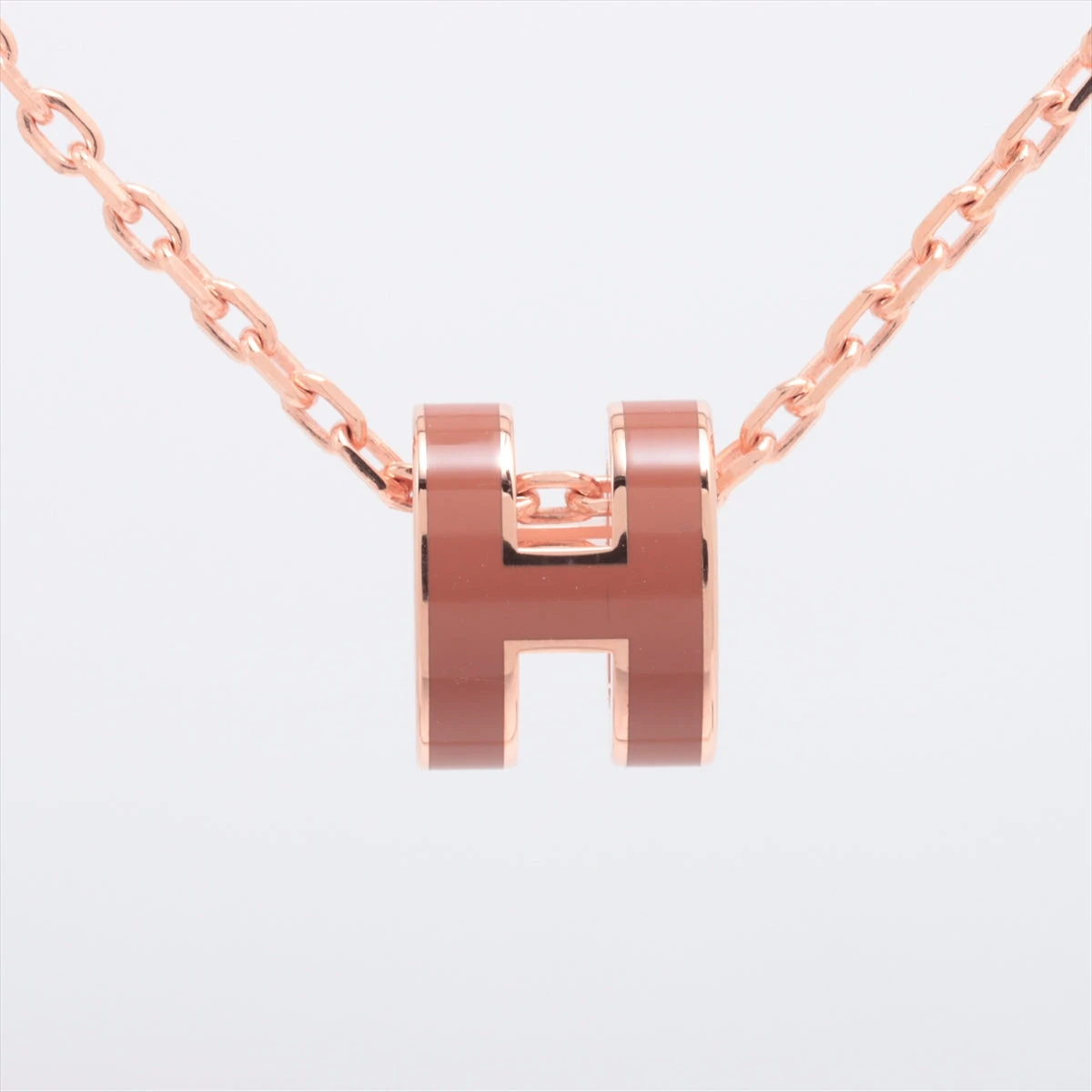 【美品】エルメス GP ミニポップアッシュ H ネックレス エルメス ミニポップアッシュH ネックレス GP シルバー×ブルー