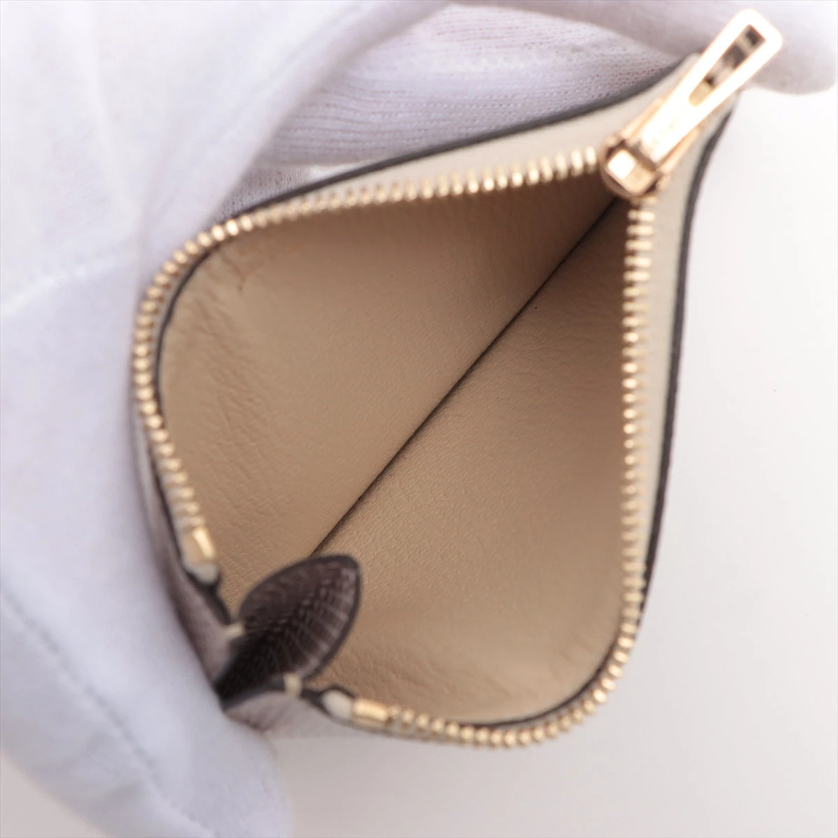 エルメス コンスタンススリム リザード コンパクトウォレット グリス