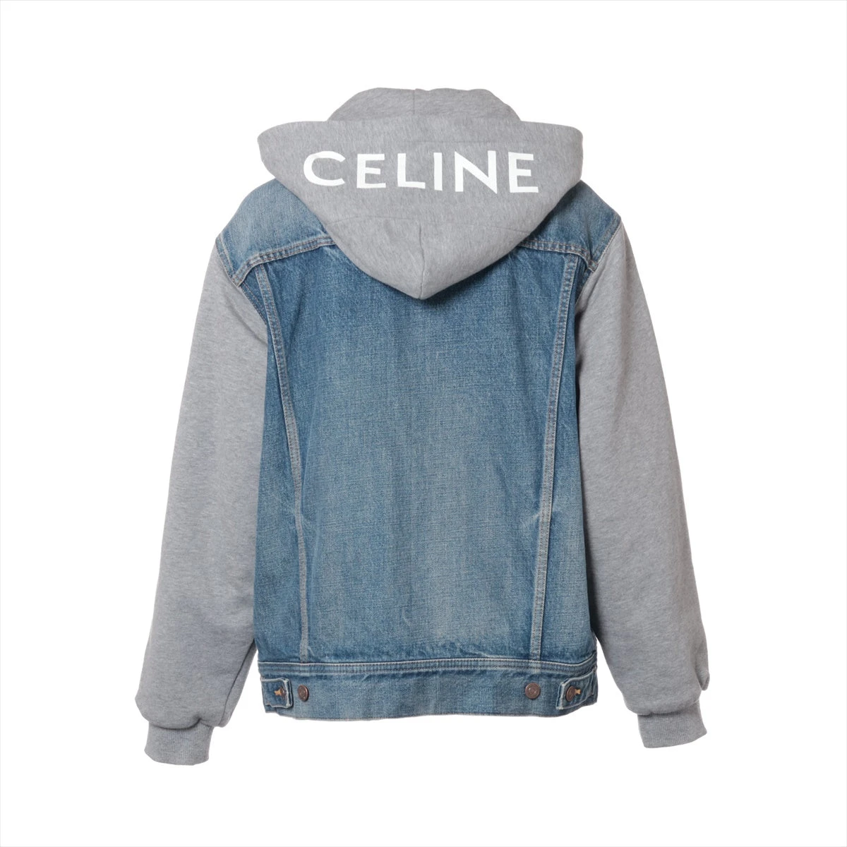 セリーヌ コットン デニムジャケット M レディース ブルー×グレー