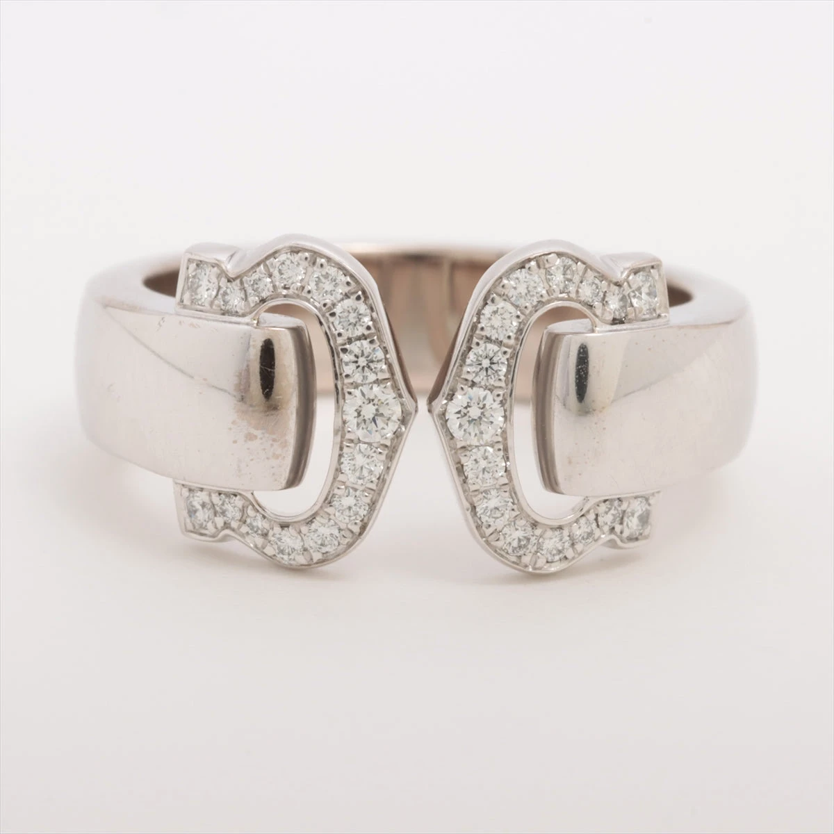 カルティエ 2Cブークルセ ダイヤ リング 750(WG) 9.7g 52 A3114336  