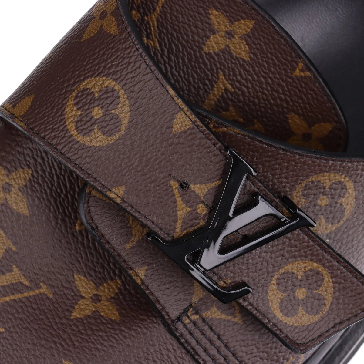 LOUIS VUITTON ブラウン レザーミュール　モノグラム　36 1/2 ヴィトン LVイージーライン 21年 PVC×レザー ミュール 8 メンズ