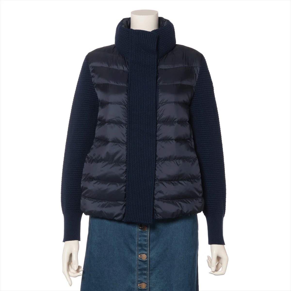 モンクレール MAGLIONE 17年 ウール×ナイロン ダウンジャケット S 