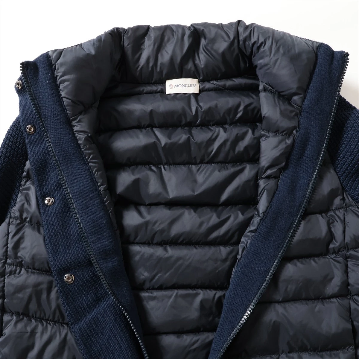 モンクレール MAGLIONE 17年 ウール×ナイロン ダウンジャケット S 