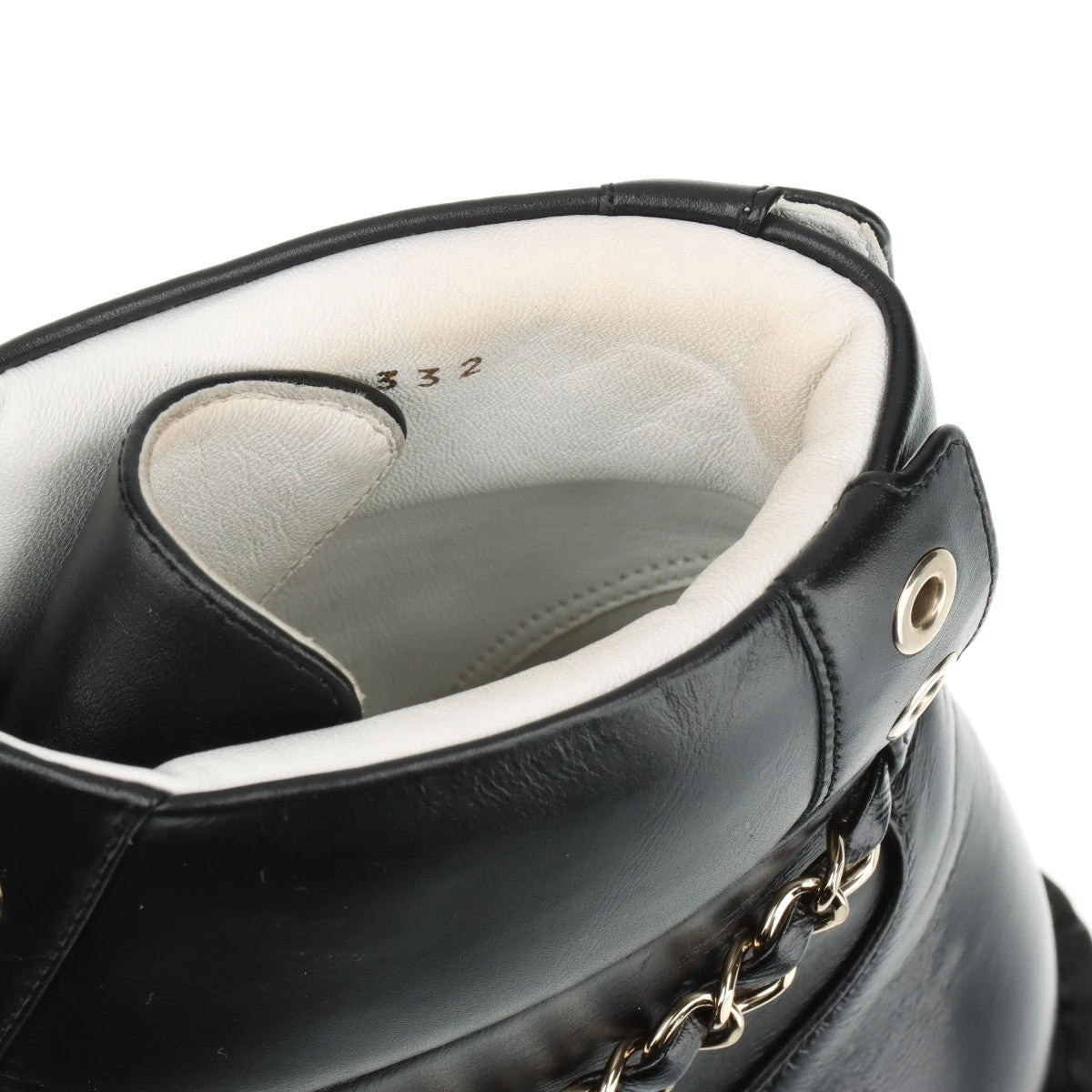 シャネル ココマーク レザー ショートブーツ 35C レディース