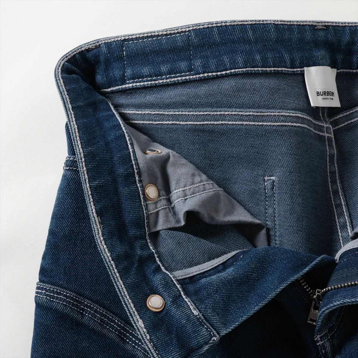 バーバリー ティッシ期 コットン デニムパンツ 27 レディース ブルー  