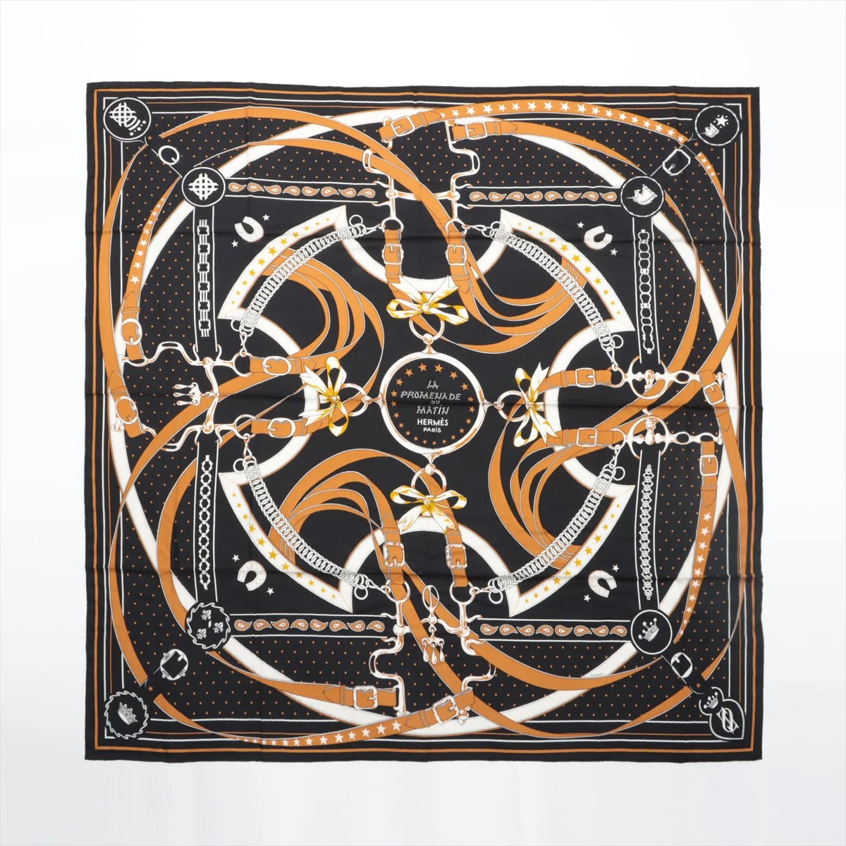 エルメス カレジェアン LA PROMENADE DU MATIN 朝の散歩 スカーフ