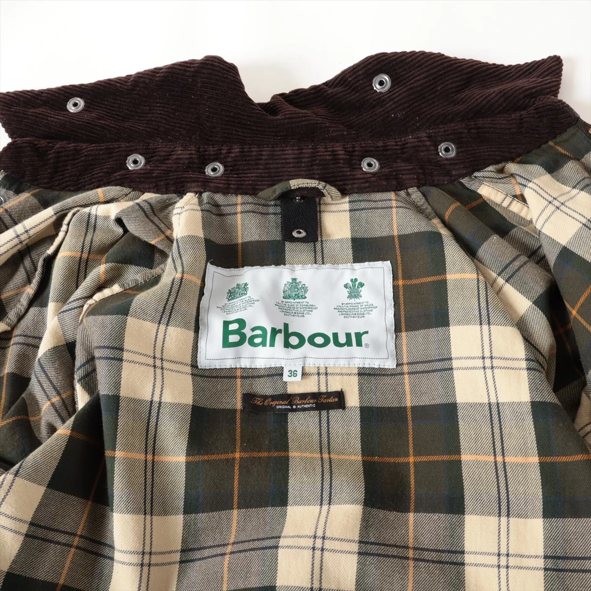 Babourバブアー　オリーブグリーン コットンオイルドジャケット 36インチ 中古・古着通販】Barbour (バブアー) オイルドジャケット カーキ