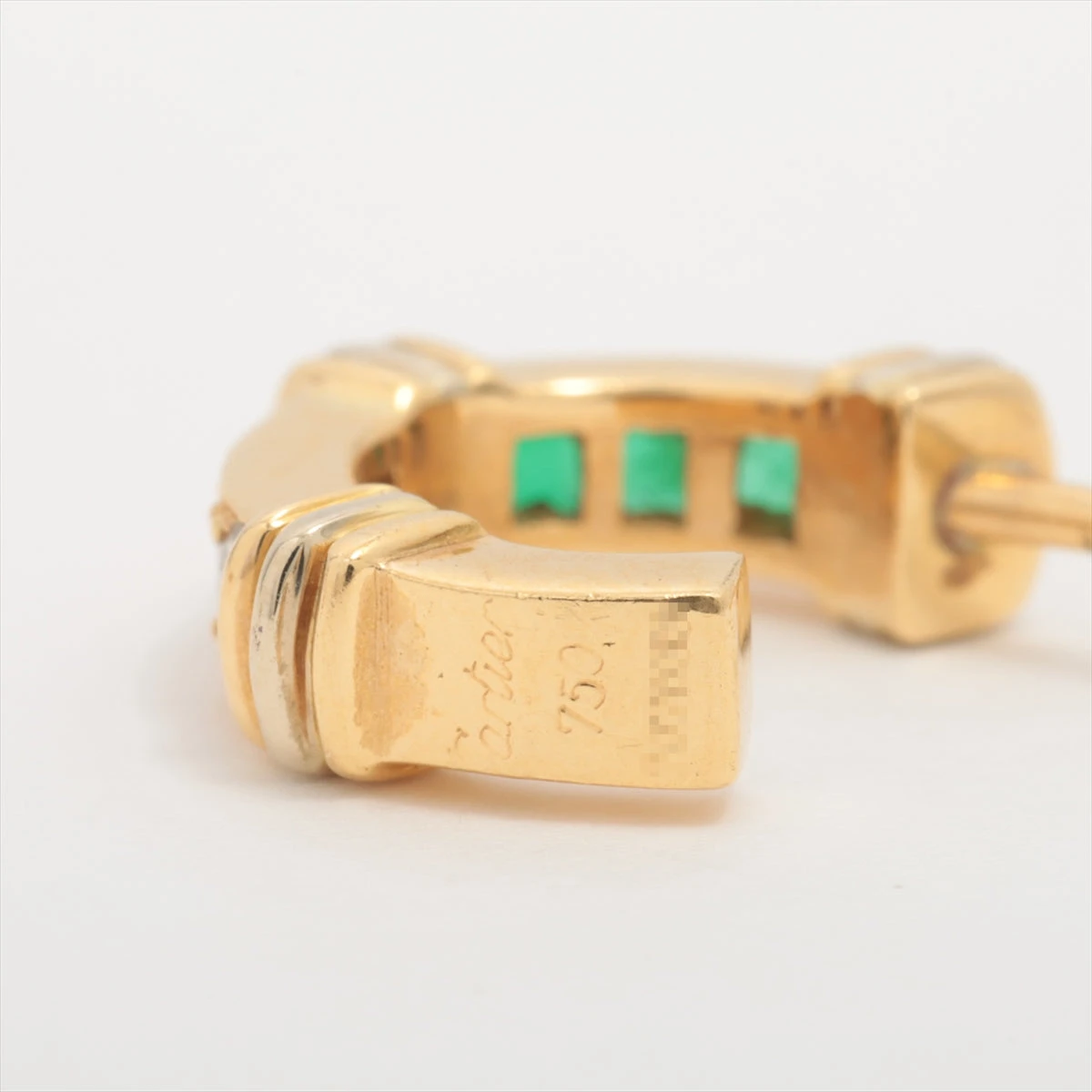 カルティエ　ピアス カルティエ コンテッサ エメラルド ダイヤ ピアス 750(YG×WG