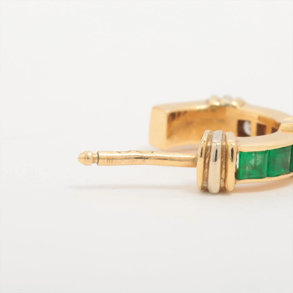 カルティエ コンテッサ エメラルド ダイヤ ピアス 750(YG×WG