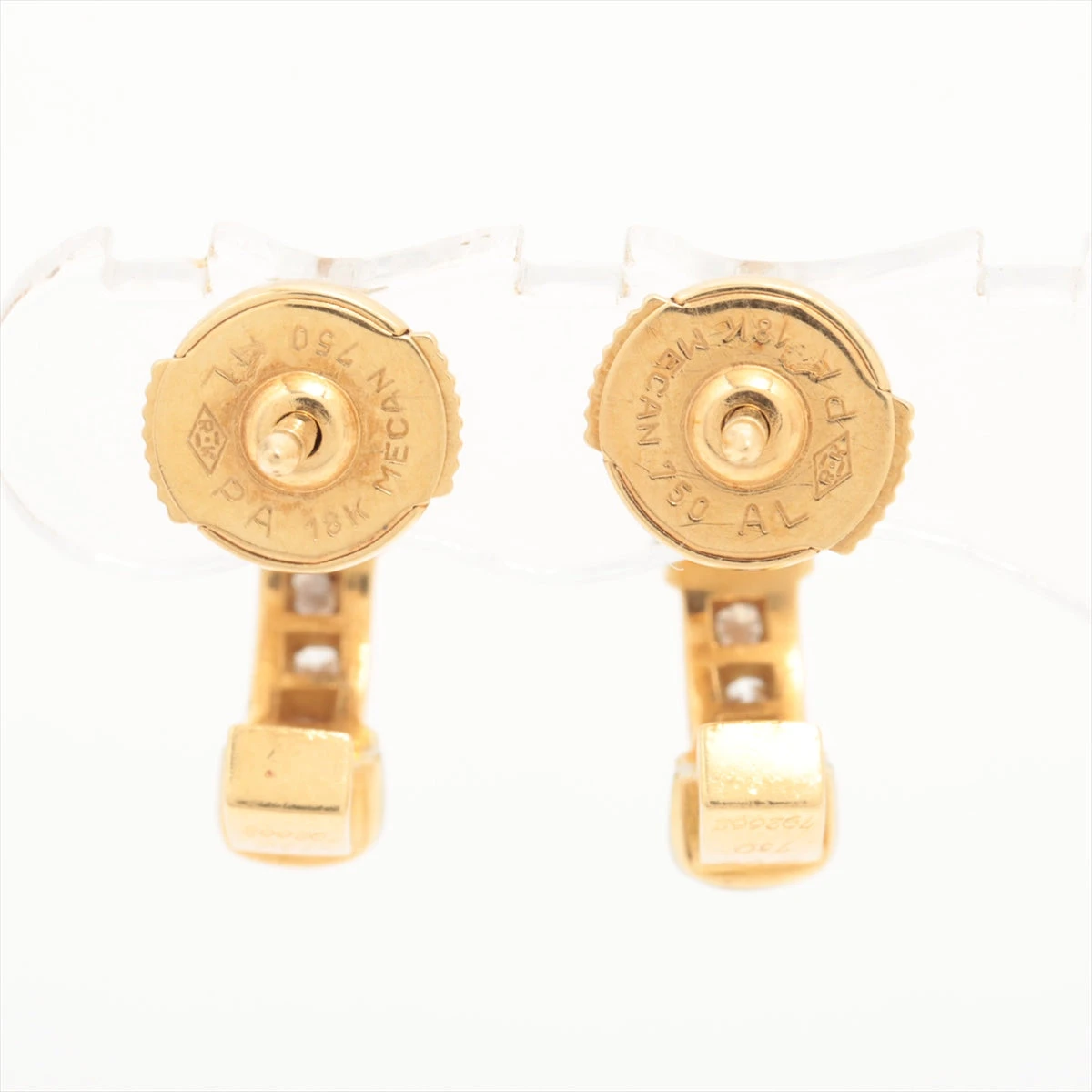 カルティエ コンテッサ サファイア ダイヤ ピアス 750(YG×WG) 5.6g