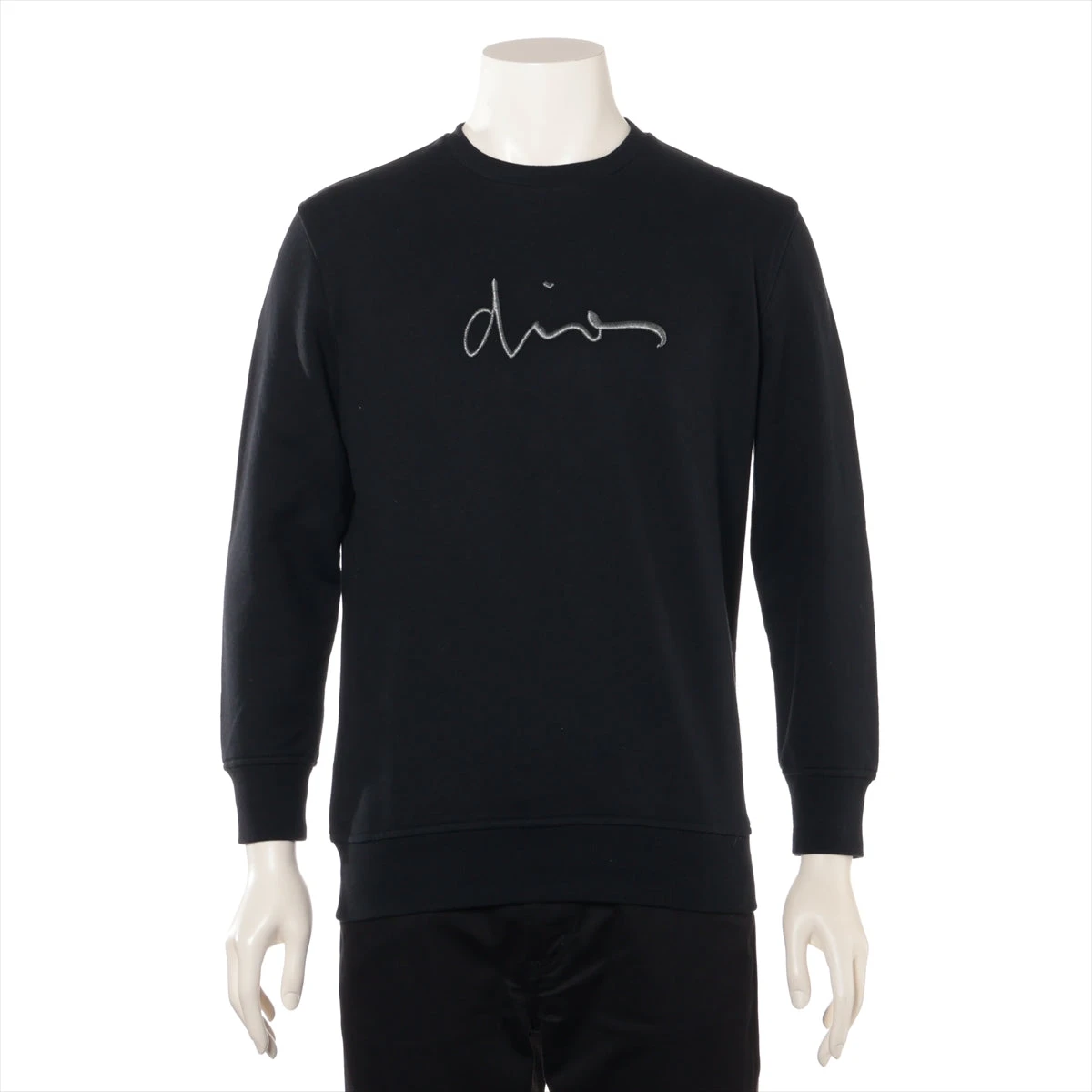 Dior HOMME スウェット ブラック 黒　パーカー ブランド古着】アトリエ ロゴテープ ジップアップパーカー