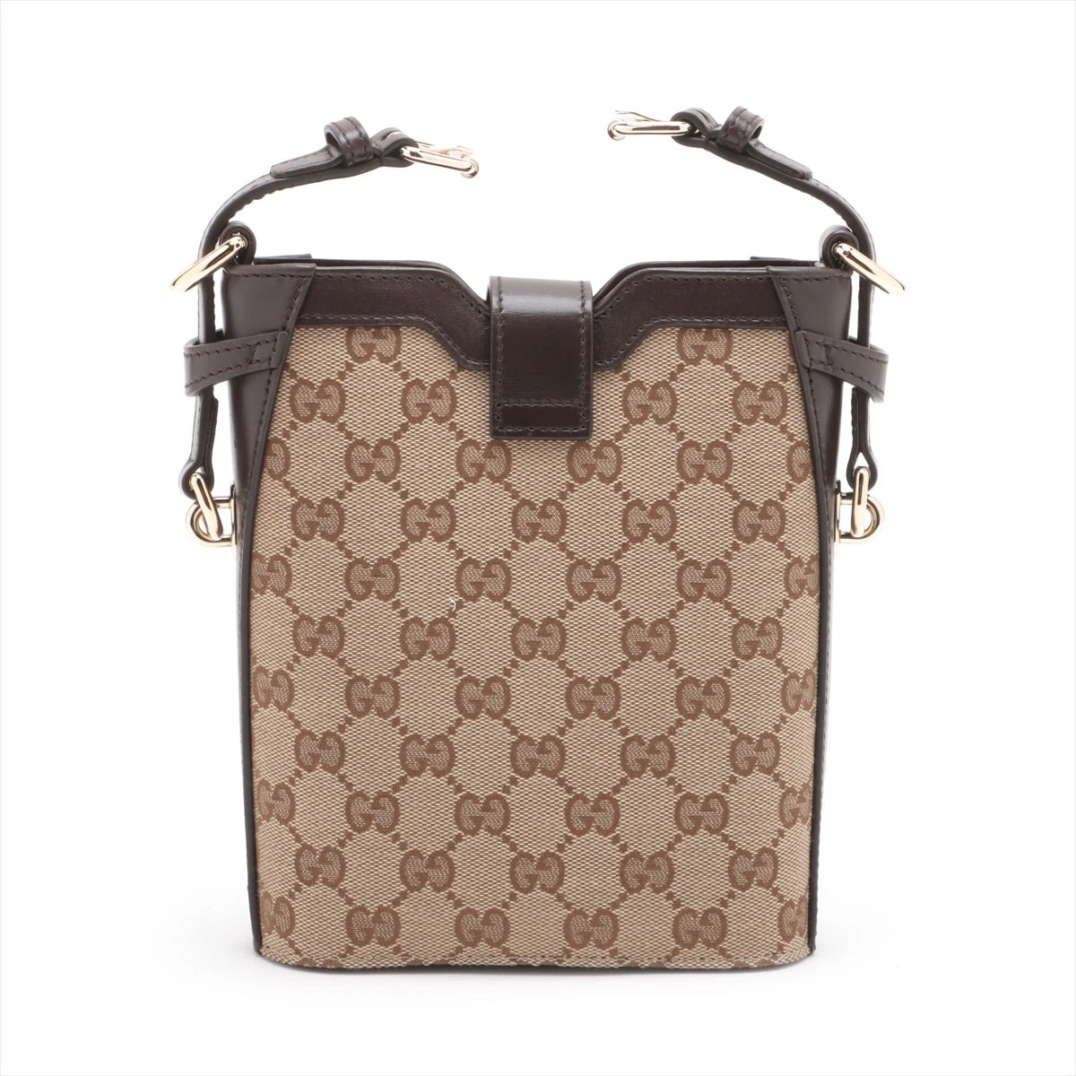 グッチ オリジナルGG ミニ バケットバッグ キャンバス×レザー