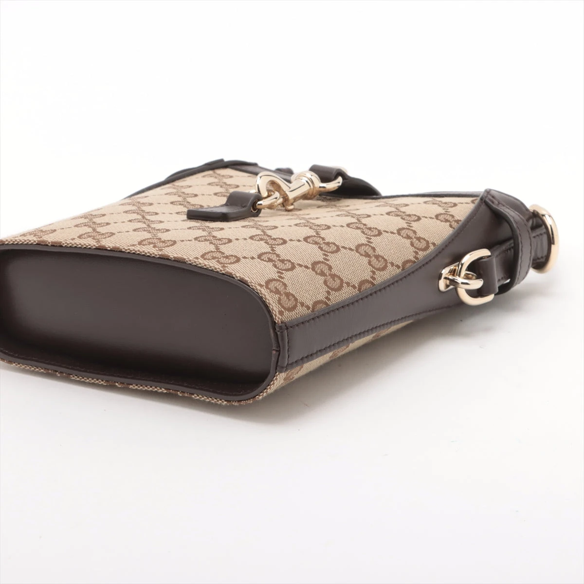 グッチ オリジナルGG ミニ バケットバッグ キャンバス×レザー