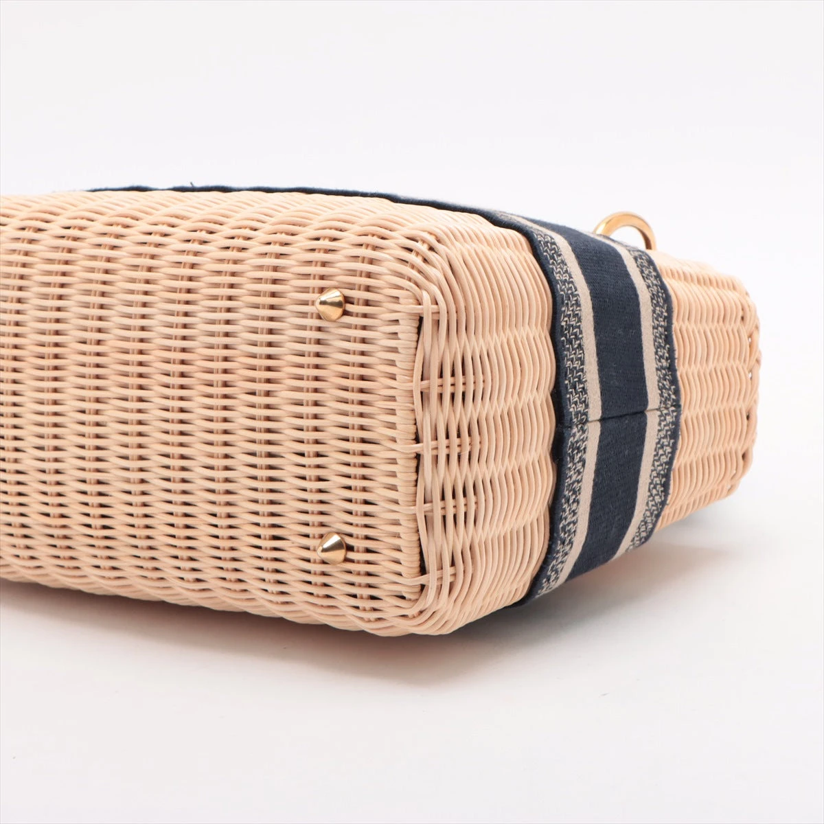 DIOR ディオール　ウィッカー　バスケットバッグ　オブリーク　カゴバッグ　大 DIOR ディオール ウィッカー バスケットバッグ オブリーク カゴバッグ