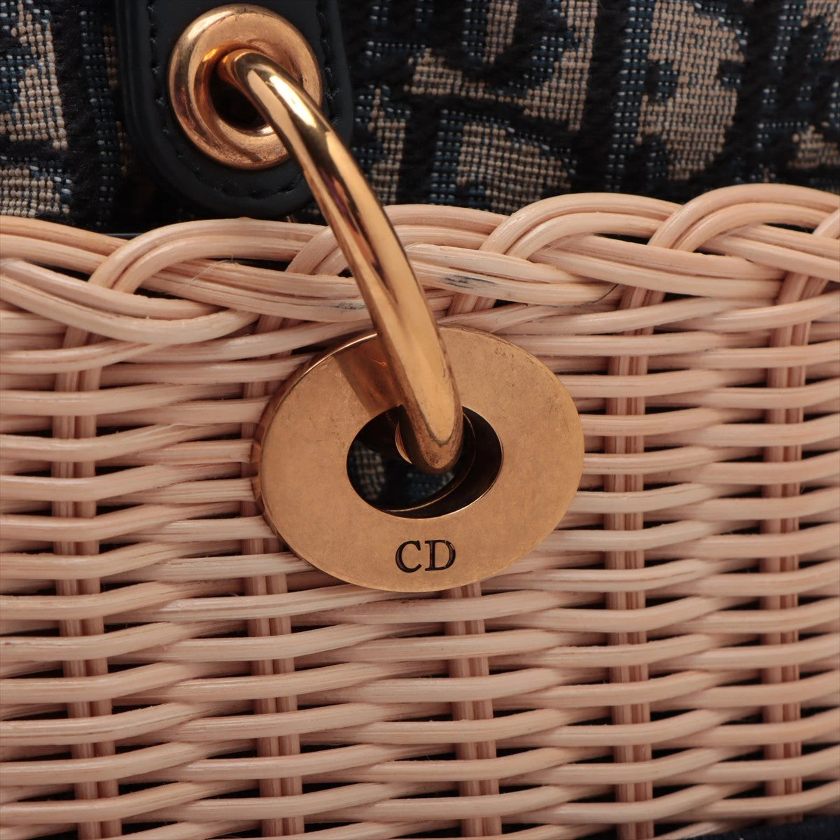 クリスチャンディオール オブリーク ウィッカー ラタン カゴ