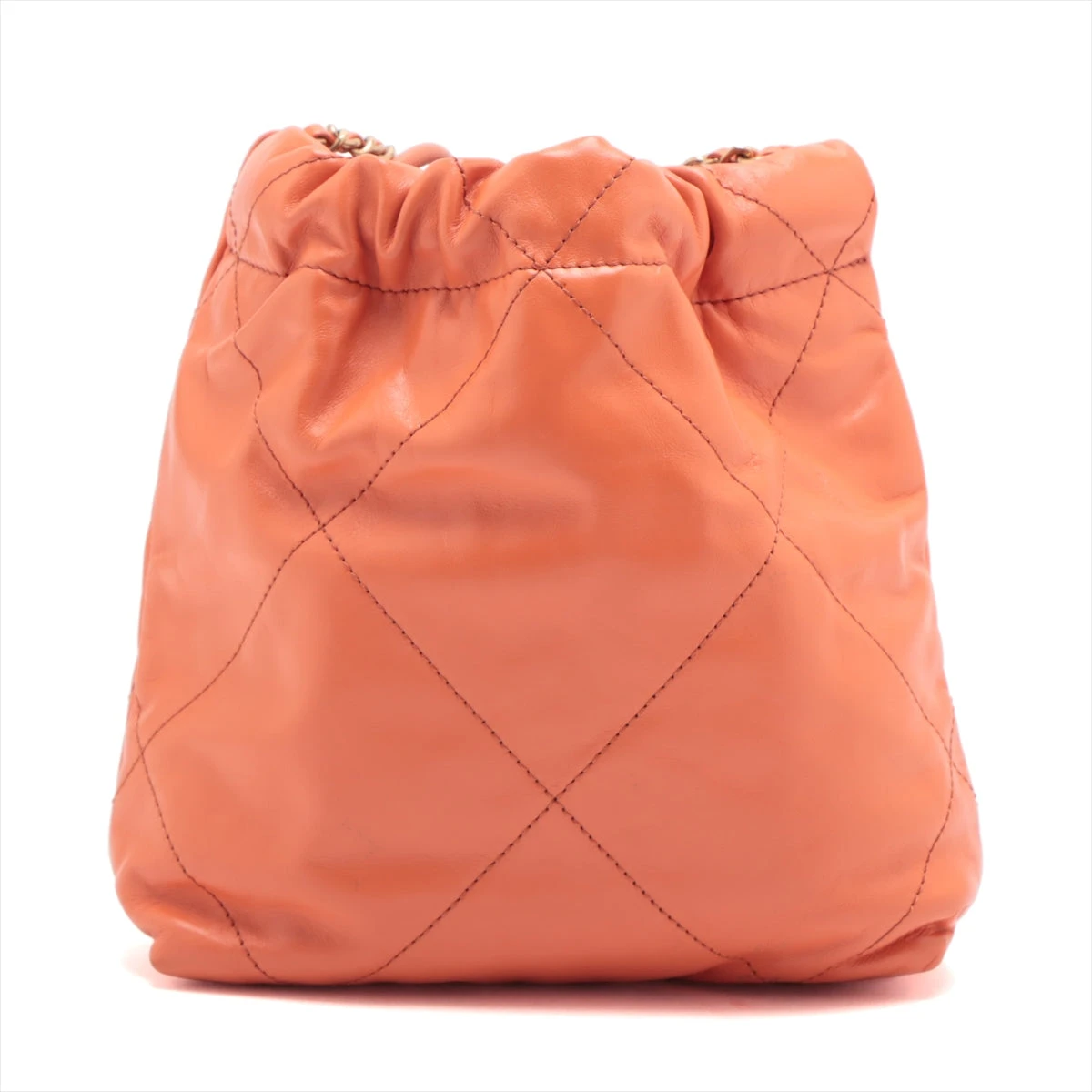 極美品 シャネル ココマーク カーフレザー チェーン ショルダーバッグ オレンジ CHANEL （未使用 展示品）シャネル マトラッセ ココマーク チェーン