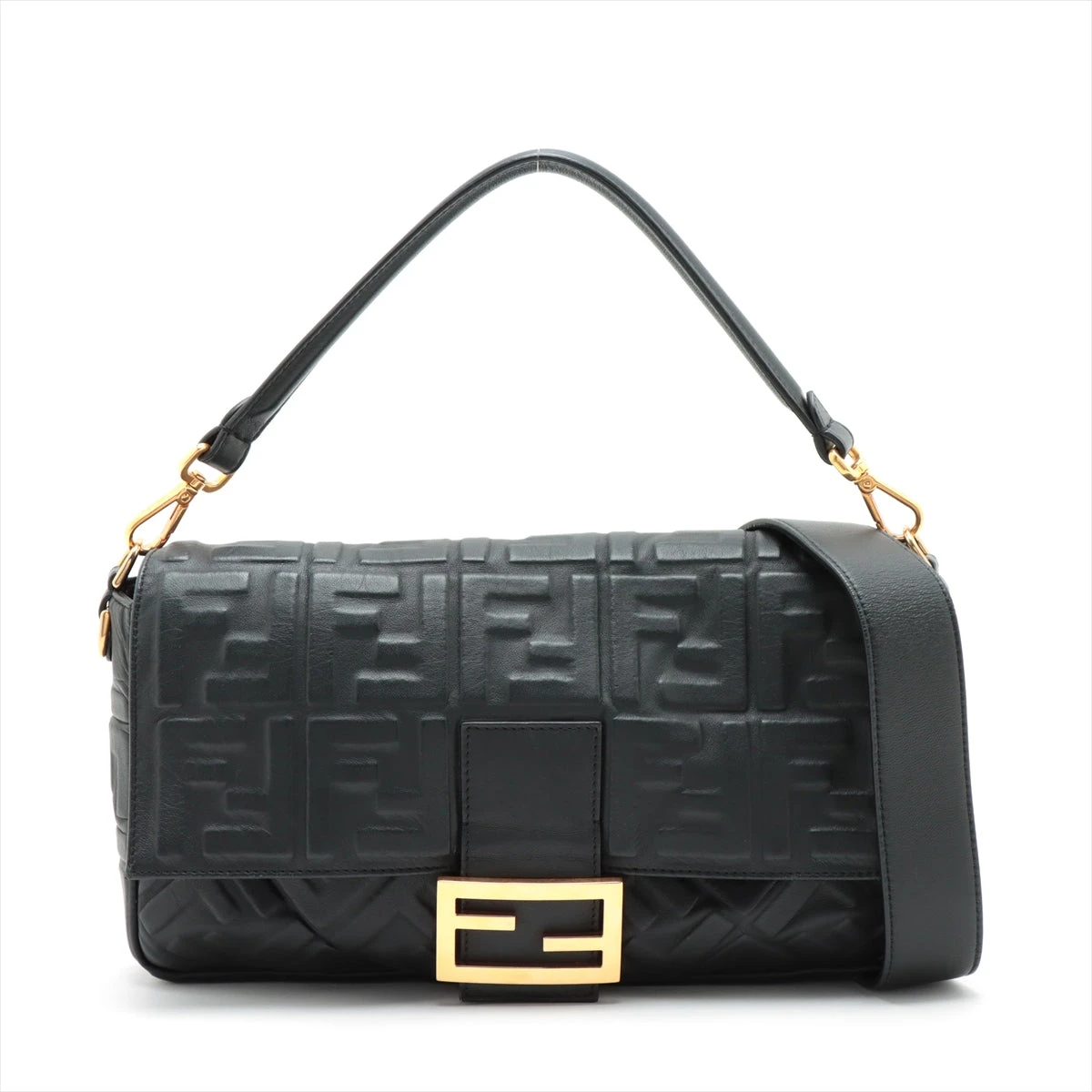 フェンディ☆「マンマバゲット」ブラックミニバッグ（レザー)